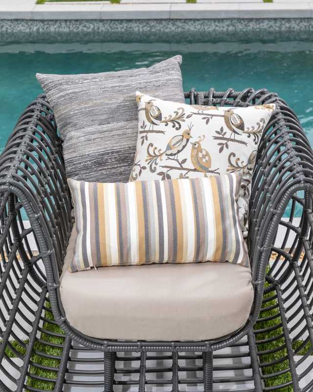 Textured Lumbar Sunbrella Pillow